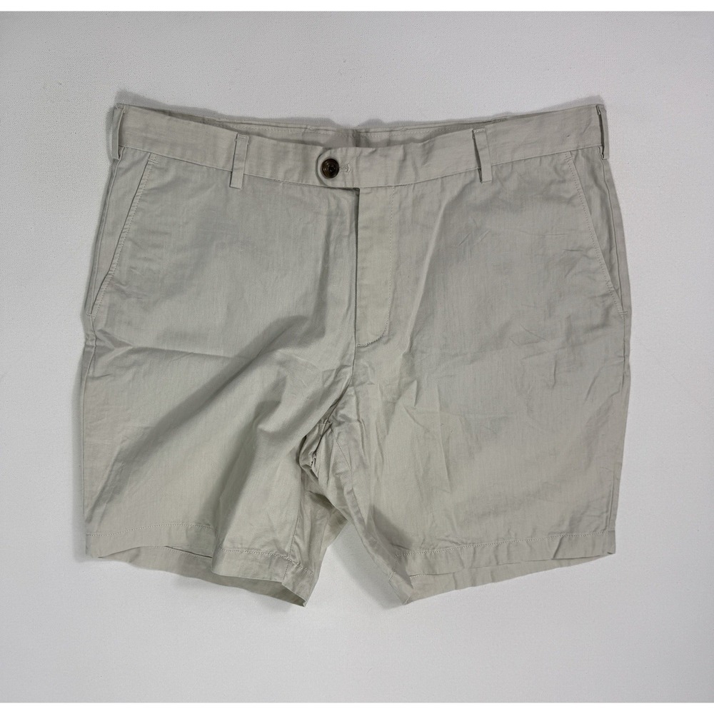 Charles Tyrwhitt Linen Blend Shorts Mens 38x8 Beige Lightweight Preppy Chino